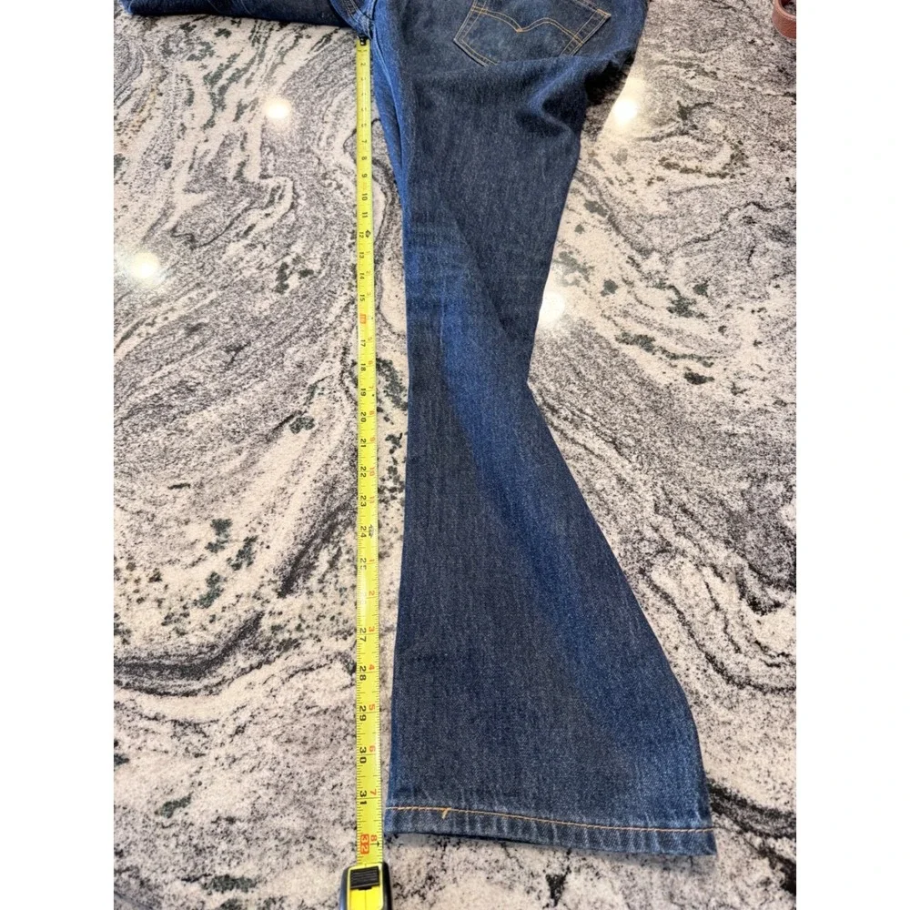 Levis 514 Straight Fit Jeans Mens W34 L32‎ Dark Wash Blue Denim Pants Distressed